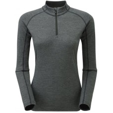 Термобельё Montane Female Primino 220 Zip Neck L/S (Black)