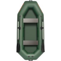 Надувная лодка Колибри К-280Т (Kolibri K-280T) гребная без настила, зелёная