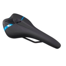 Седло Merida Comp CC Black Matt, Glossy Blue L: 282mm, W: 155mm 332g V-mount compatible, Black Steel Scale Rails NP1