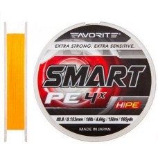 Шнур Favorite Smart PE 4x 150 m #0.4/0.104 mm 3 kg оранжевый (1693.10.39)