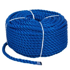 Веревка Polyester 3 strand rope 8 мм 30 м синяя