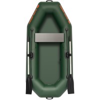 Надувная лодка Колибри К-210 (Kolibri K-210) гребная без настила, зелёная