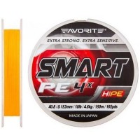 Шнур Favorite Smart PE 4x 150 m #0.5/0.117 mm 3.6 kg оранжевый (1693.10.40)