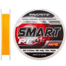 Шнур Favorite Smart PE 4x 150 м #0.5/0.117 мм 3.6 кг помаранчевий (1693.10.40)