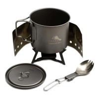 Набор для приготовления еды TOAKS Ultralight Titanium Solid Fuel Cook System