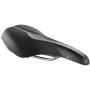 Седло Selle Royal SCIENTIA R1 Relaxed, 3D skingel, обивка Black gummy/Black mokka, 289х169мм, 479г, рейлы сталь + Curva suspension, unisex, чёрное