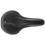 Седло Selle Royal SCIENTIA R1 Relaxed, 3D skingel, обивка Black gummy/Black mokka, 289х169мм, 479г, рейлы сталь + Curva suspension, unisex, чёрное