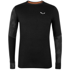 Термофутболка Salewa CRISTALLO WARM AMR M L / S TEE 28205 0910, 50 / L, черный