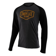 Футболка TLD Motor Oil L/S Raglan (char/blk) размер SM