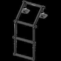 Лестница складная FASTEN из полимерной трубы 32 мм и набором для монтажа на борту лодки (FLp032)