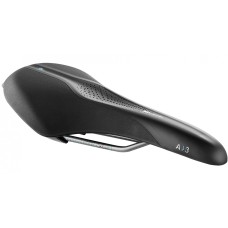 Седло Selle Royal SCIENTIA A3 Athletic, 3D skingel, обивка Black gummy/Black mokka, 289х159мм, 415г, рейлы сталь + Curva suspension, unisex, чёрное