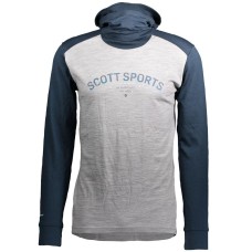 Термокофта с капюшоном Scott DEFINED MERINO dark blue/light grey melange - S