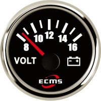 Вольтметр ECMS черный PMV2-BS-8-16 (800-00059)