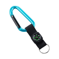 Карабин Munkees 8 mm with strap, compass, keyring