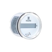 Цифровой счетчик моточасов ECMS PLH2-WS-HS 52мм, белый (800-00191)