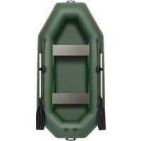 Надувная лодка Колибри К-260Т (Kolibri K-260T) гребная без настила, зелёная