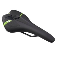 Седло Merida Comp CC Black Matt, Glossy Green L: 282mm, W: 155mm 332g MERIDA V-mount compatible, Black Steel Scale Rails NP1