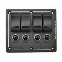 Панель RYE на 4 перемикачі автомат 86х102мм ROCKERS (HF60-104B)