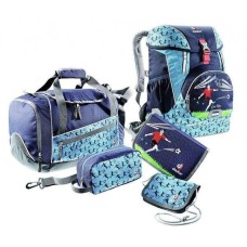 Набор Deuter OneTwoSet - Hopper цвет 3045 navy soccer (3830116 OneTwo; 80261 Hopper; 3890215 Chest Wallet; 3890416 Pencil Pouch; 2890315 Pencil box)