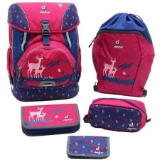 Набор Deuter OneTwoSet - Sneaker Bag цвет 5018 magenta deer (3830116 OneTwo; 3890115 Sneaker Bag; 3890215 Chest Wallet; 3890416 Pencil Pouch; 2890315 Pencil box)