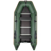 Надувная лодка Колибри КМ-360Д Профи (Kolibri KM-360D Профи) моторная килевая фанерный пайол, зелёная