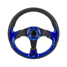 Рулевое колесо AAA 340мм алюминий черно-синее (73058-02BU)