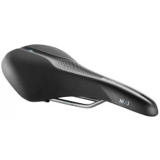 Седло Selle Royal SCIENTIA M3 Moderate, 3D skingel, обивка Black gummy/Black mokka, 289х178мм, 465г, рейлы сталь + Curva suspension, unisex, чёрное