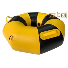 Тюбинг санки ватрушка для снега желто-черный ЛСТ-9007