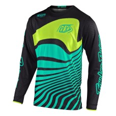 Джерси TLD GP AIR JERSEY [DRIFT BLACK / TURQUOISE] размер LG