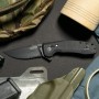 Раскладной нож SOG TAC XR, Black/Partially Serrated