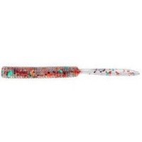 Силикон Jackall Peke Peke 2" Clear/Red Green Flake 15 шт