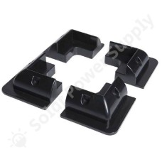 Solar Power Supply Solar Panel Corner System ABS Plastic Black