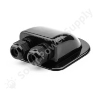 Wattstunde ABS Solar Double Cable Gland Black