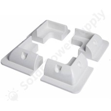 Solar Power Supply Solar Panel Corner System ABS Plastic White