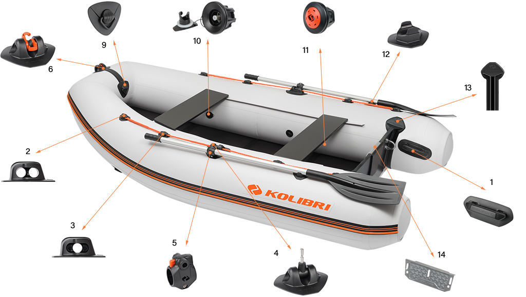 Моторная лодка Kolibri KM-280DL