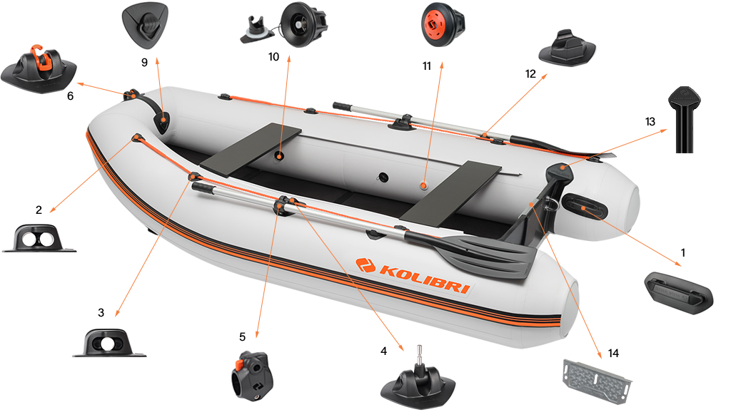 Моторная лодка Kolibri KM-300DL