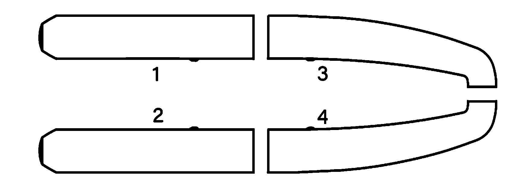 Схема отсеков надувного каноэ Kolibri