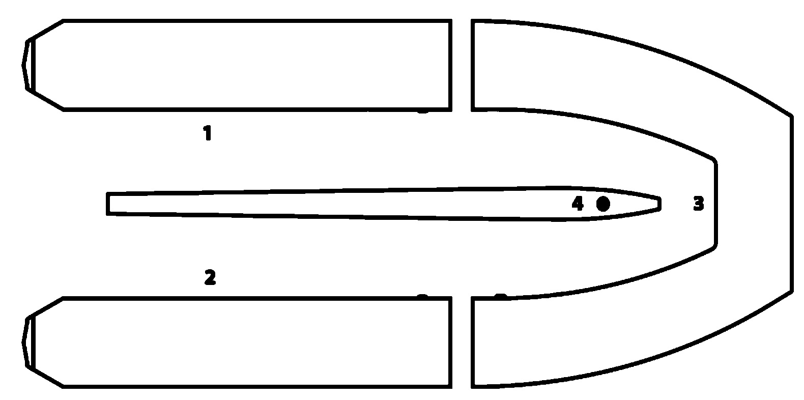 Відсіки човна Колібрі KM-330DSL серії Sea Line